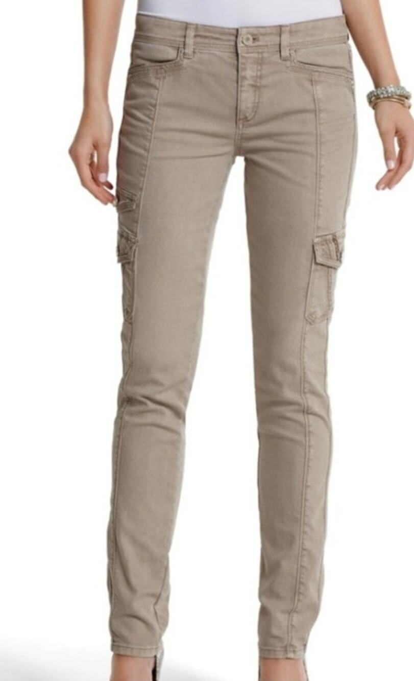 White House Black Market Tan Cargo Jeans -2R